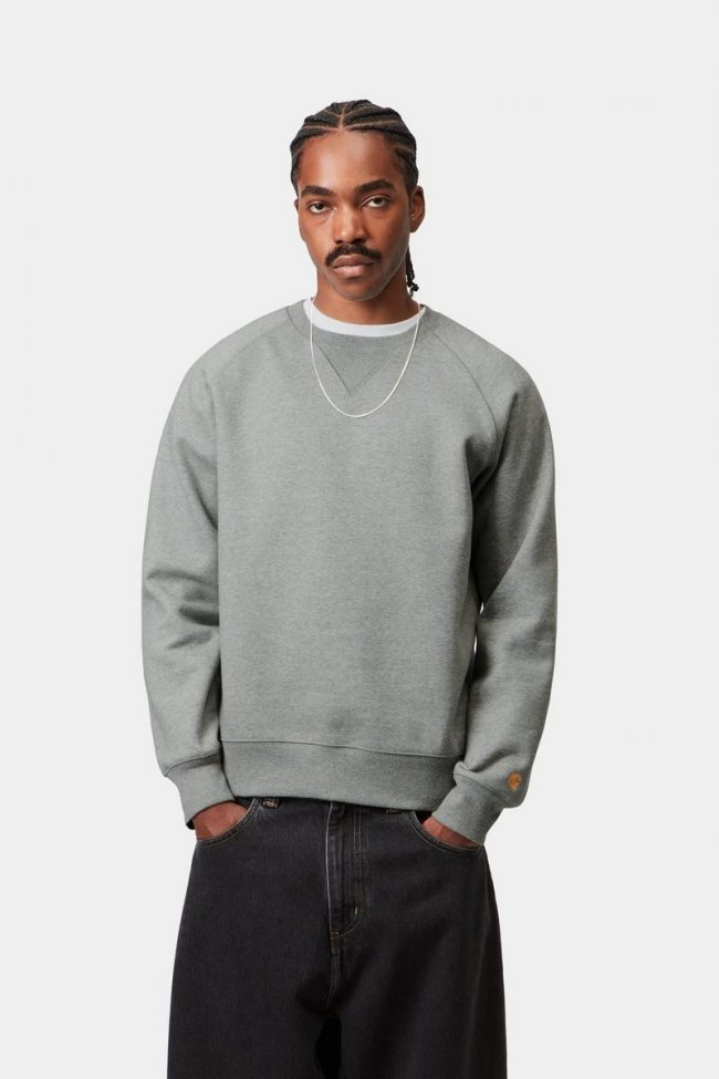 Carhartt Chase Sweatshirt - Grey Heather / Gold