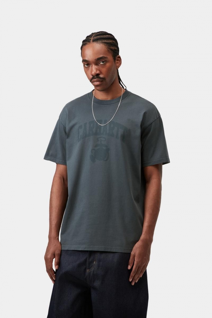 Carhartt S/S Faded Pond Corps T-Shirt - Deep Night, Heavy stone wash