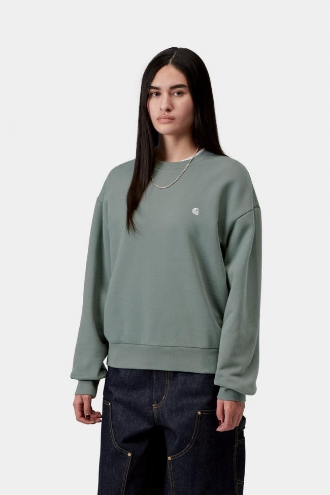Carhartt Casey Sweatshirt - Velvet Green / Silver Carhartt Casey Sweatshirt - Velvet Green / Silver