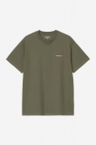 Carhartt S/S Script Embroidery T-Shirt - Leaf / White