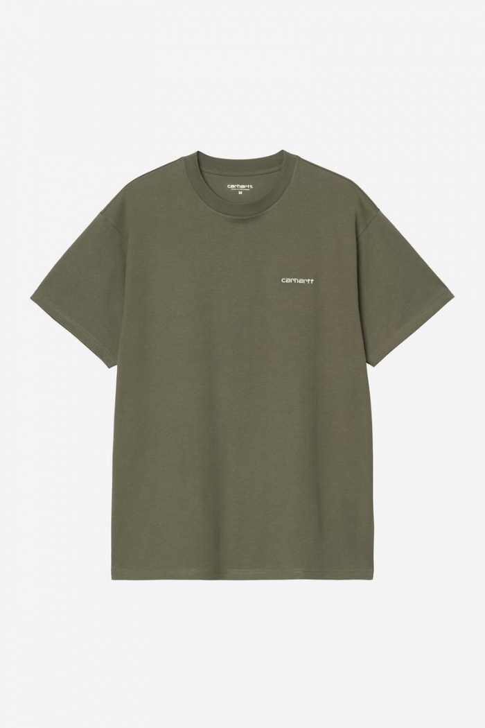 Carhartt S/S Script Embroidery T-Shirt - Leaf / White