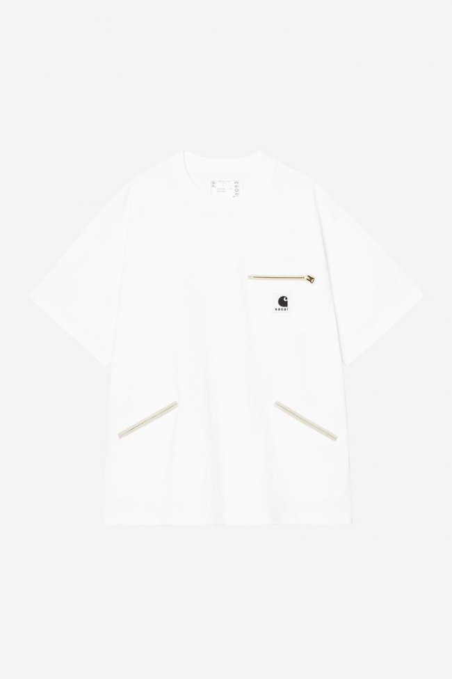 sacai x Carhartt WIP Cotton Jersey T-Shirt - Sacai White