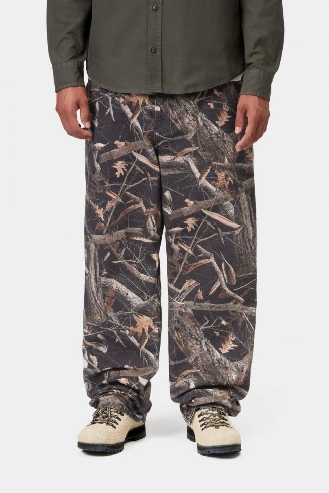 Carhartt Single Knee Pant - Camo Feather Tree, Black, Heavy stone wash Carhartt Single Knee Pant - Camo Feather Tree, Black, Heavy stone wash