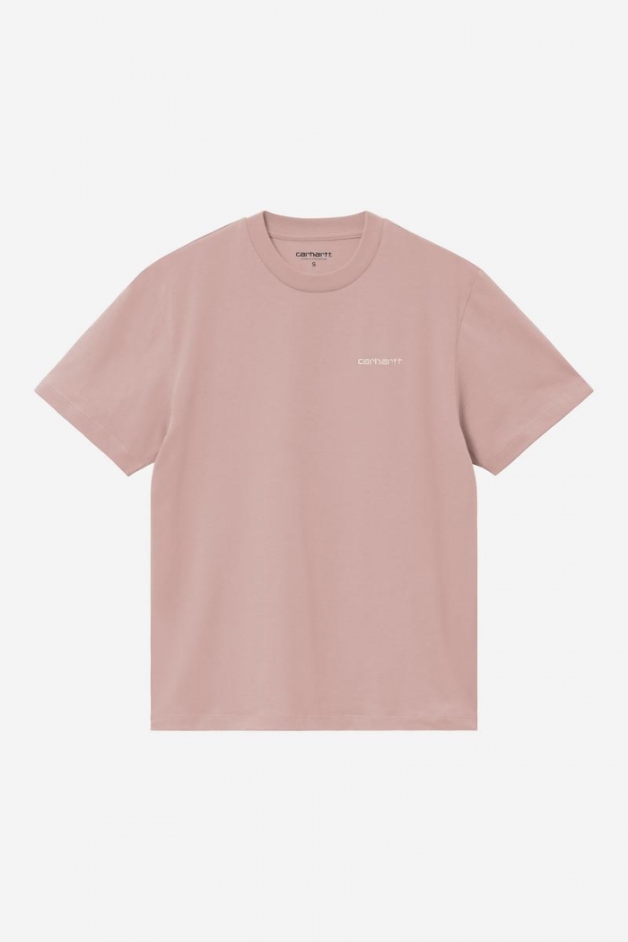 Carhartt S/S Script Embroidery T-Shirt - Gentle Pink / Cinnerus