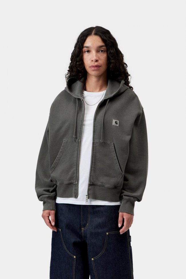 Carhartt Hooded Nelson Jacket - Black, Garment dyed Carhartt Hooded Nelson Jacket - Black, Garment dyed
