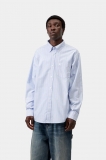 Carhartt L/S Kanan Shirt - Kanan Stripe, Bleach Carhartt L/S Kanan Shirt - Kanan Stripe, Bleach