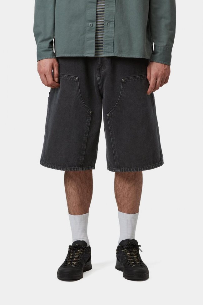 Carhartt OG Double Knee Short - Black, Stone washed Carhartt OG Double Knee Short - Black, Stone washed