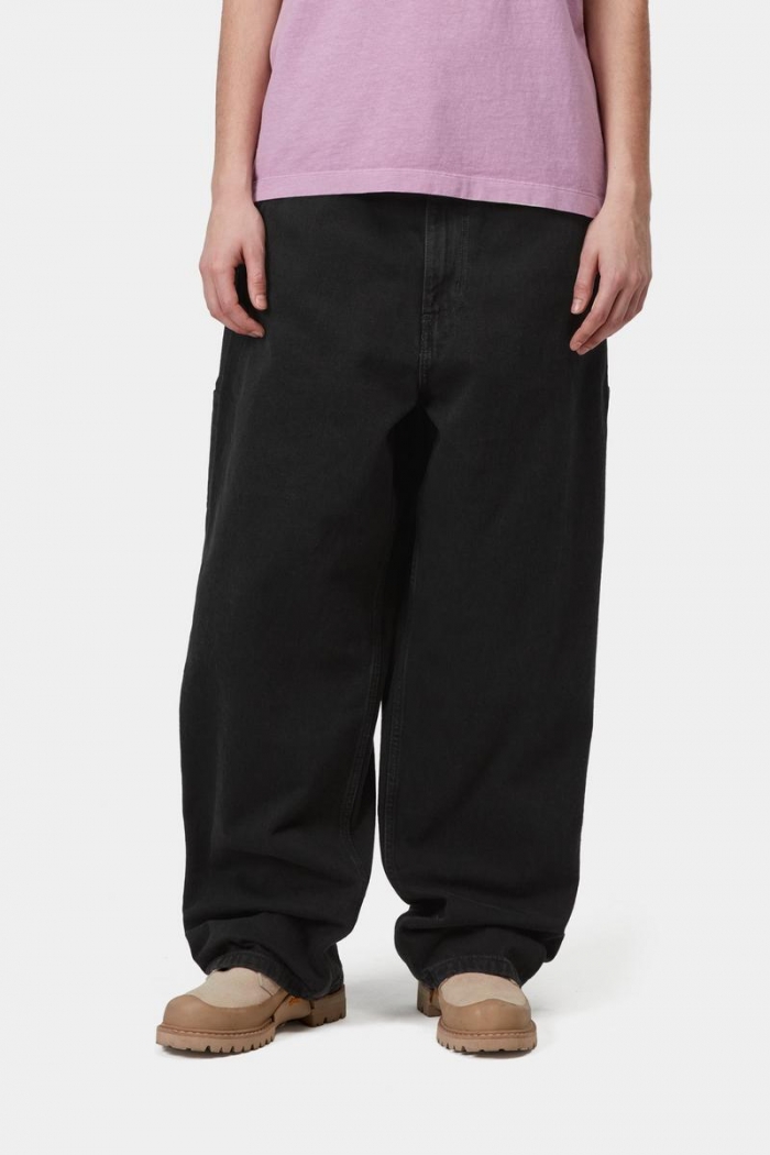 Carhartt Brandon Single Knee Pant - Black, Stone washed