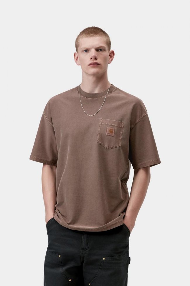 Carhartt S/S Loose Pocket T-Shirt - Tobacco, Garment dyed