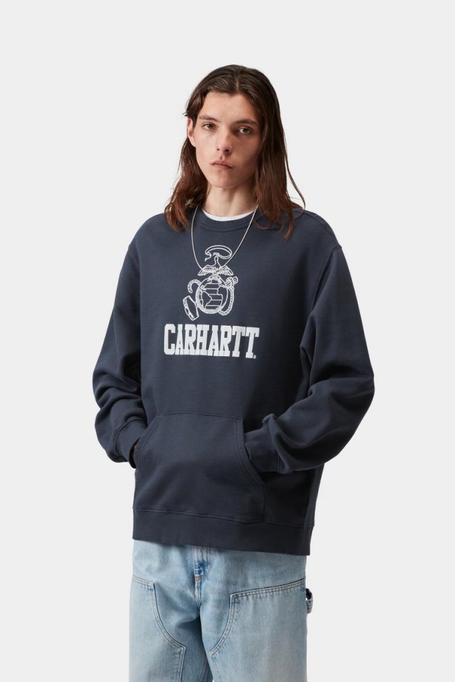 Carhartt Pond Corps Sweatshirt - Blue