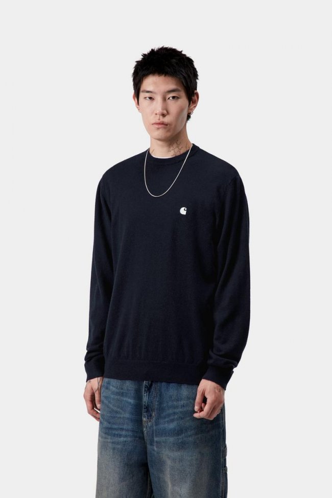 Carhartt Madison Sweater - Dark Navy / Wax Carhartt Madison Sweater - Dark Navy / Wax