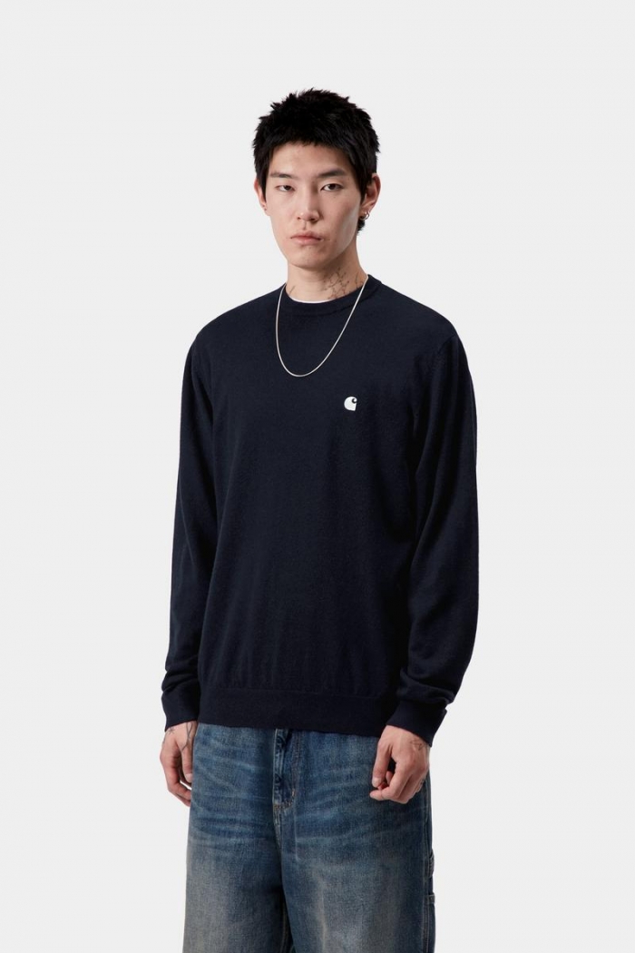 Carhartt Madison Sweater - Dark Navy / Wax