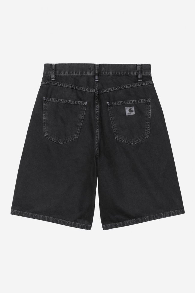 Carhartt Brandon Short - Black, Stone dyed