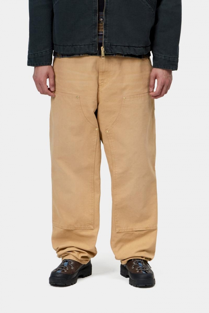 Carhartt Double Knee Pant - WIP Dusty H, Stone canvas
