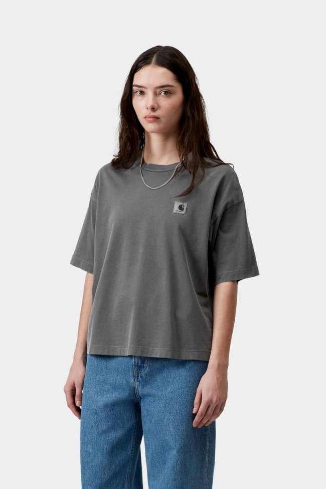 Carhartt S/S Nelson T-Shirt - Black, Garment dyed