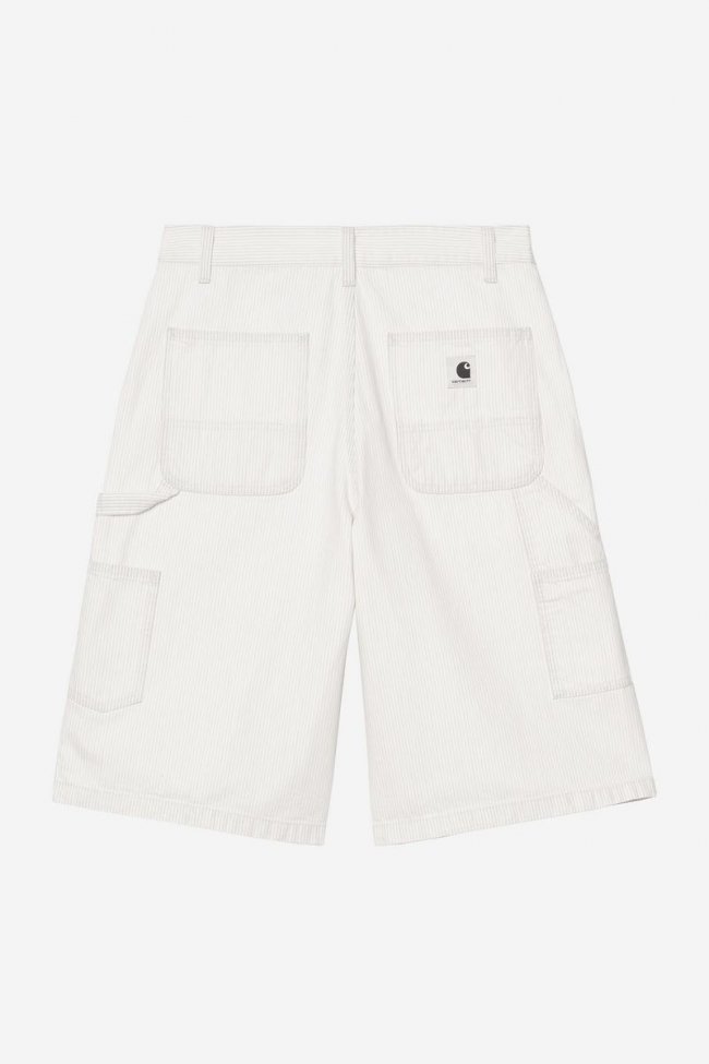 Carhartt Mercer Single Knee Short - Mercer Stripe, Graphite / Wax, Bleached Carhartt Mercer Single Knee Short - Mercer Stripe, Graphite / Wax, Bleached