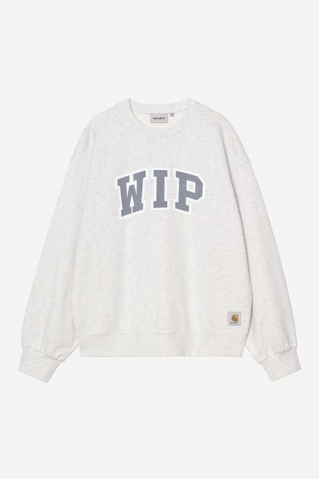 Carhartt WIP III Sweatshirt - Ash Heather, Heavy stone wash