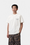 Carhartt S/S Hatching Script T-Shirt - Wax, Garment dyed