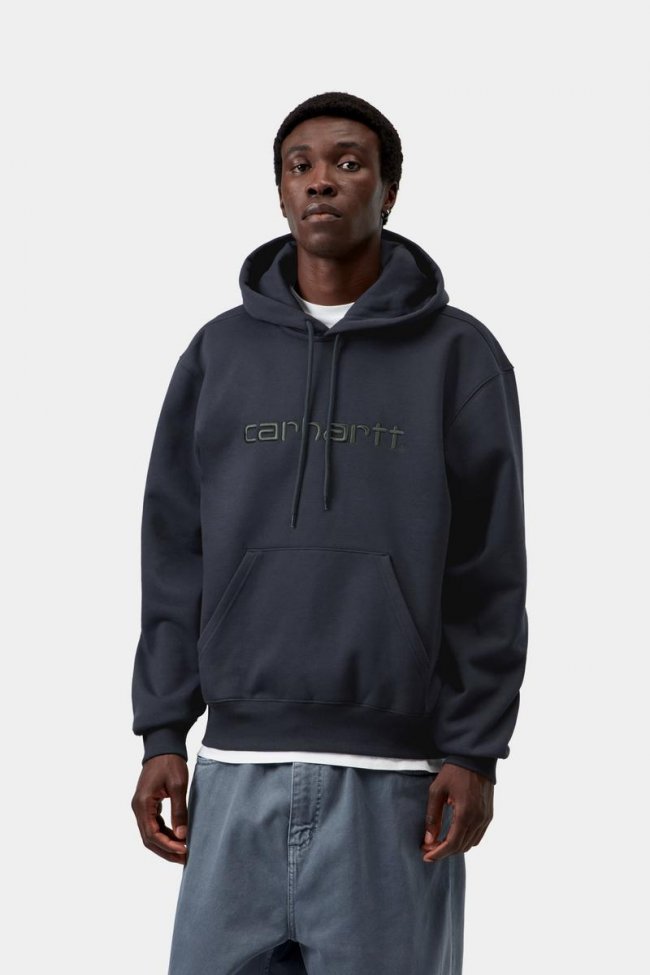 Carhartt Hooded Carhartt Sweatshirt - Dark Navy / Dark Scarab