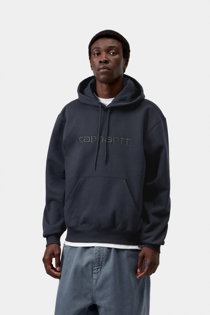 Carhartt Hooded Carhartt Sweatshirt - Dark Navy / Dark Scarab