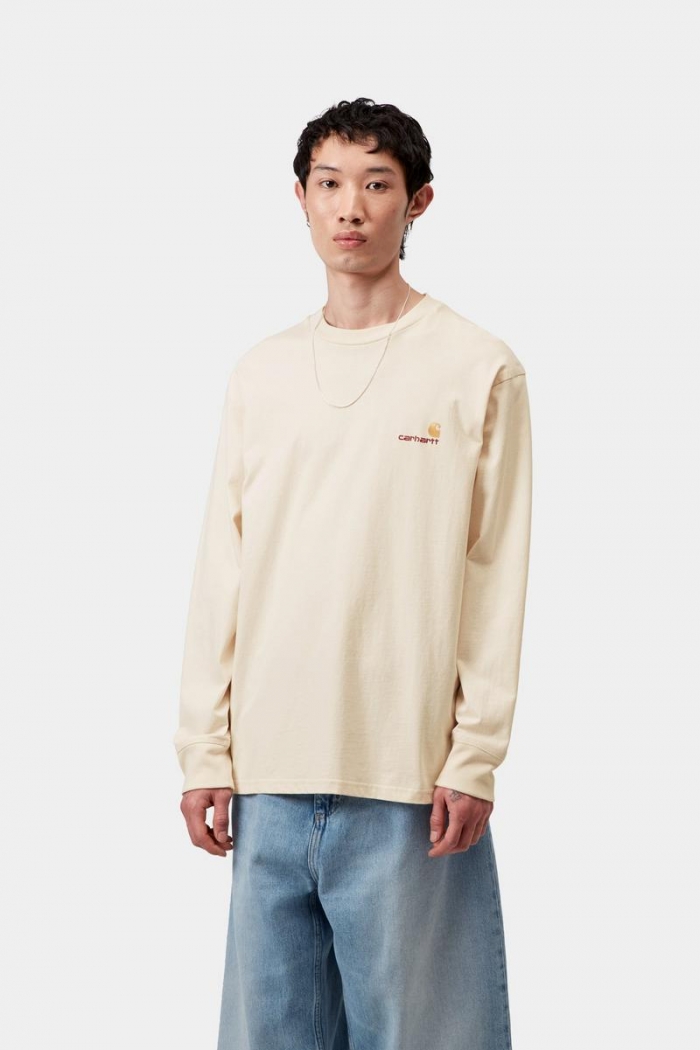 Carhartt L/S American Script T-Shirt - Natural