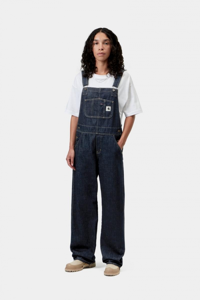 Carhartt Bib Overall Straight - Blue, Rinsed
