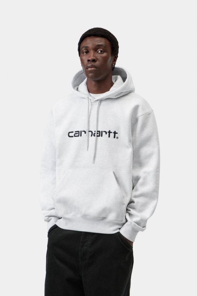 Carhartt Hooded Carhartt Sweatshirt - Ash Heather / Graphite