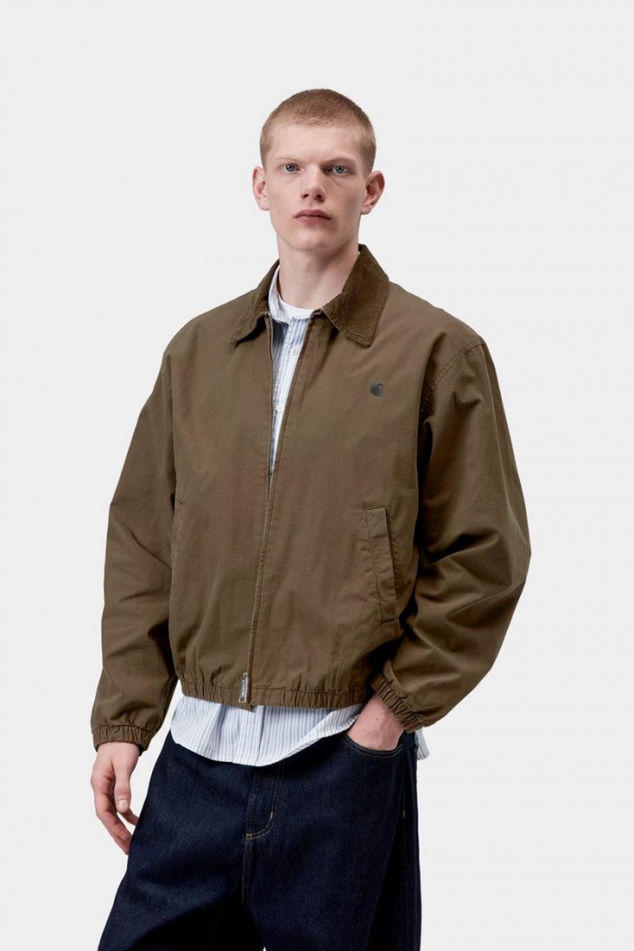 Carhartt Madison Ripstop Jacket - Dark Beech / Black, Garment dyed