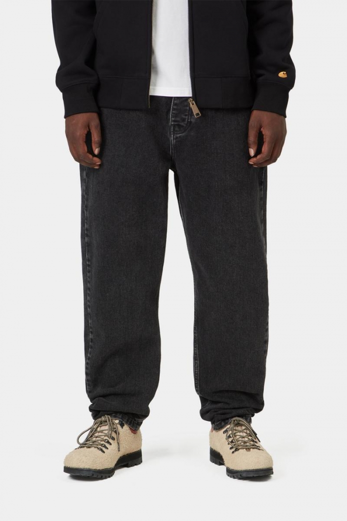 Carhartt Newel Pant - Black, Stone washed