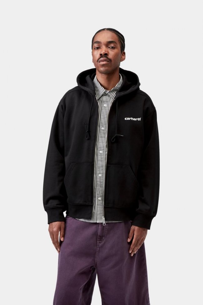 Carhartt Hooded Archive Lines Jacket - Black Carhartt Hooded Archive Lines Jacket - Black