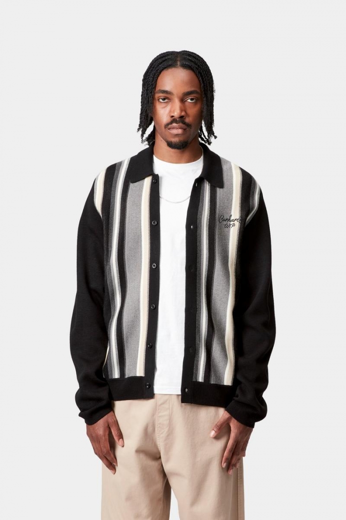 Carhartt Bainter Cardigan - Bainter Stripe, Graphite