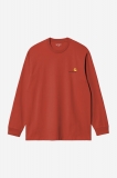 Carhartt L/S American Script T-Shirt - Oxide Red Carhartt L/S American Script T-Shirt - Oxide Red