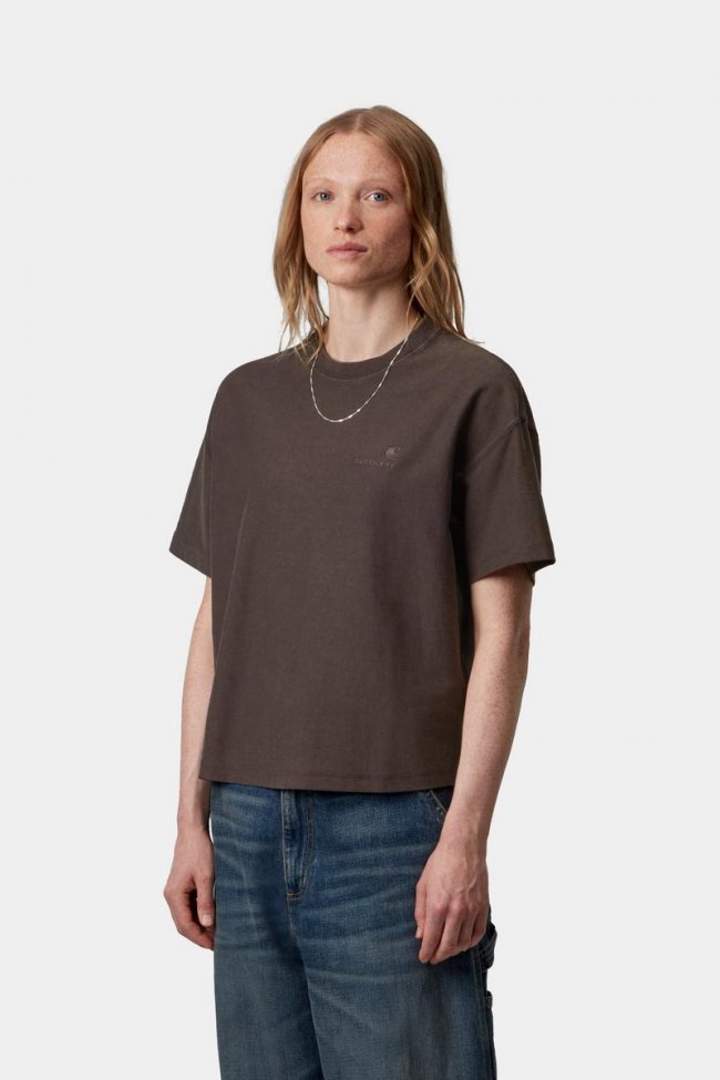 Carhartt S/S Lambert T-Shirt - Tobacco, Moon wash Carhartt S/S Lambert T-Shirt - Tobacco, Moon wash