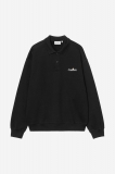 Carhartt WIP Label Polo Sweatshirt - Black Carhartt WIP Label Polo Sweatshirt - Black
