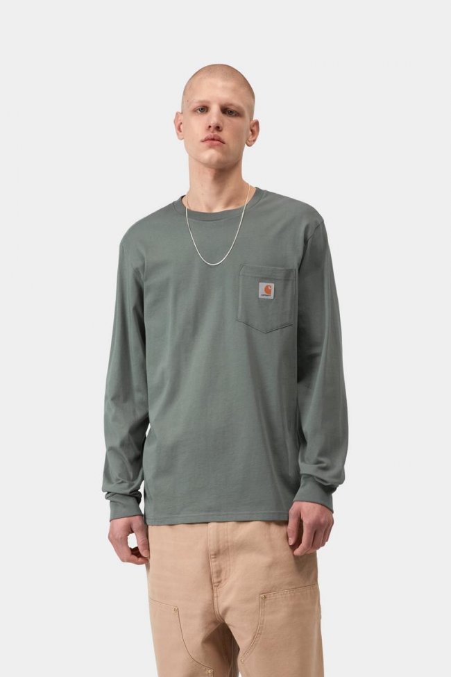 Carhartt L/S Pocket T-Shirt - Velvet Green