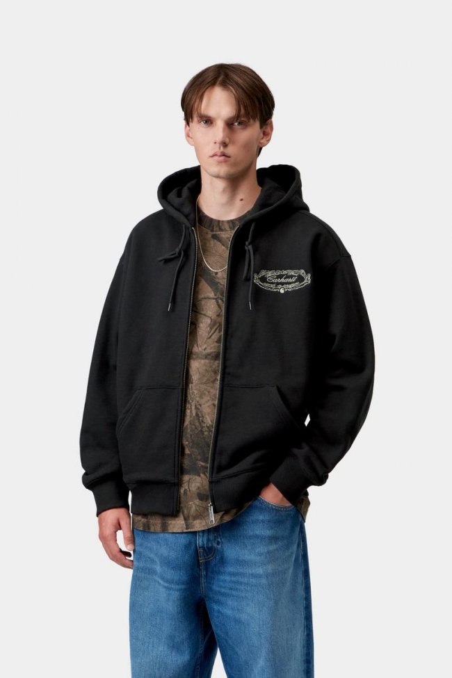 Carhartt Hooded Chez WIP Jacket - Black / Green