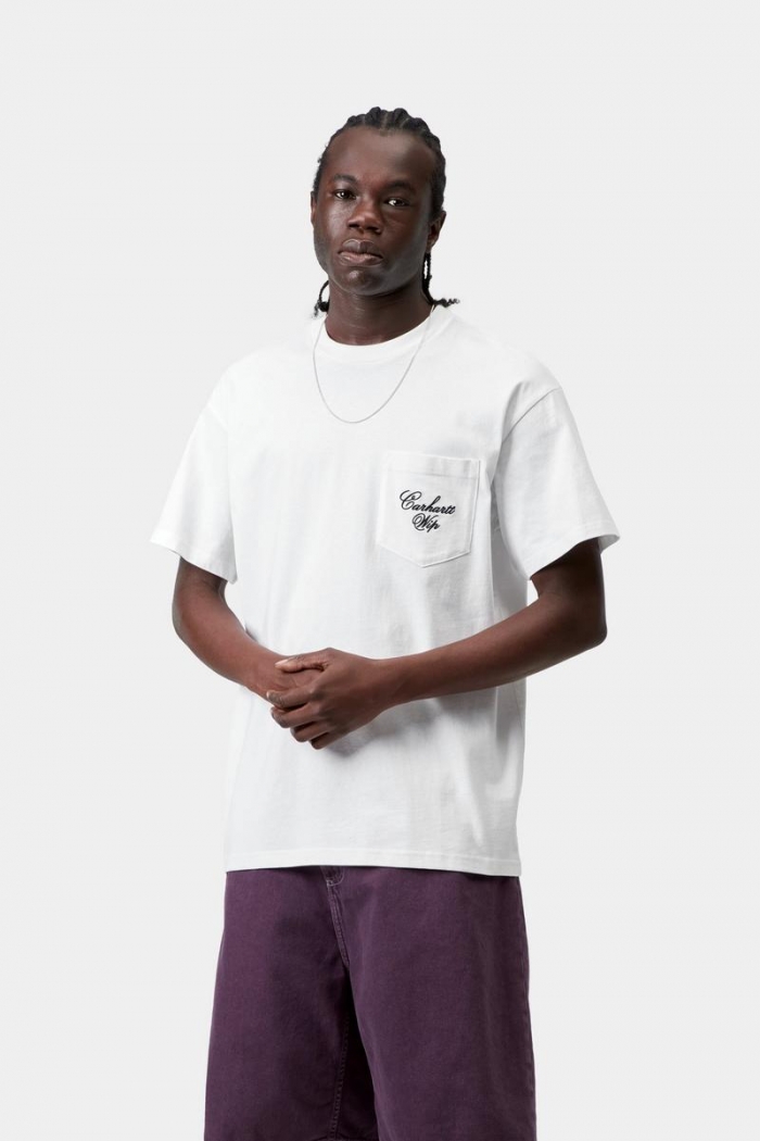 Carhartt S/S Longhand Pocket T-Shirt - White / Black