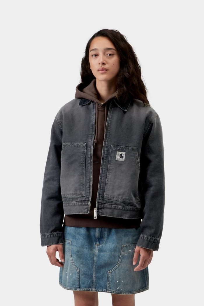 Carhartt OG Arcan Jacket - Black / Black, Destroy wash