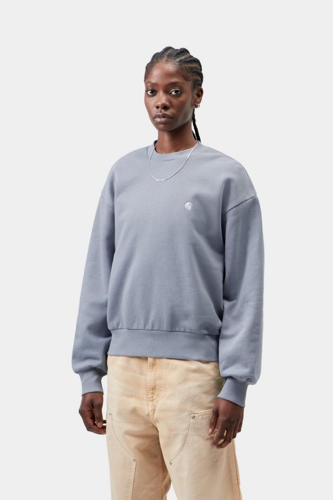 Carhartt Casey Sweatshirt - Shady Blue / Silver
