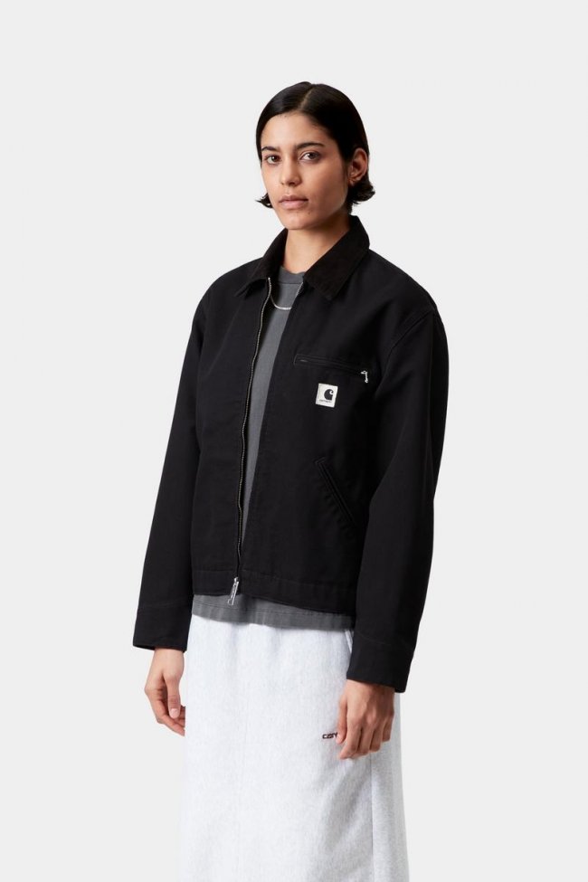 Carhartt OG Detroit Jacket - Black / Black, Rinsed Carhartt OG Detroit Jacket - Black / Black, Rinsed