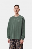 Carhartt L/S Vista T-Shirt - Dark Scarab, Garment dyed