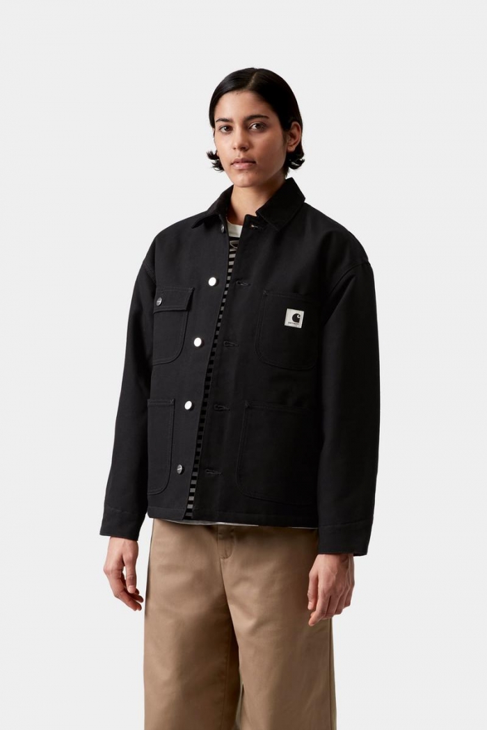 Carhartt OG Michigan Coat - Black / Black, Rigid