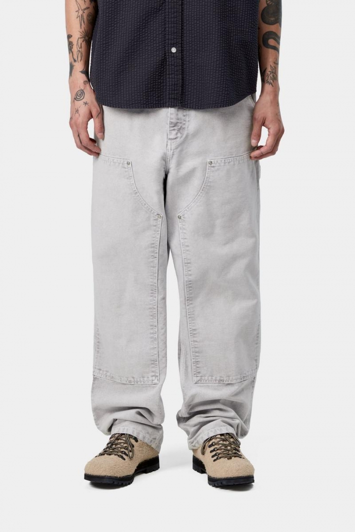 Carhartt Double Knee Pant - Black, Chalk wash