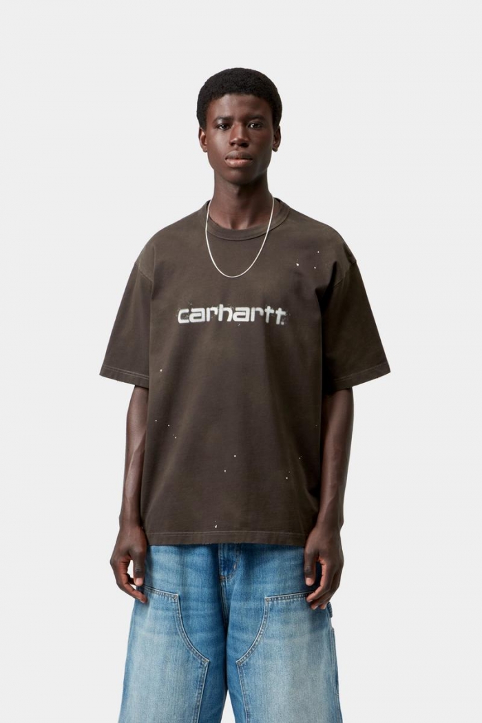 Carhartt S/S Painter T-Shirt - Tobacco, Destroy wash, splatter
