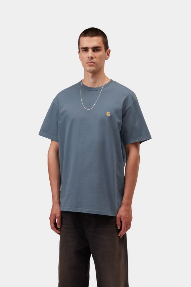 Carhartt S/S Chase T-Shirt - Icesheet / Gold
