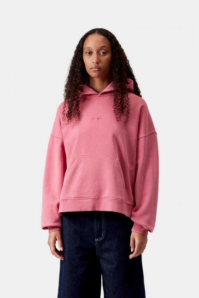 Carhartt Hooded Benton Sweatshirt - Primrose, Garment dyed