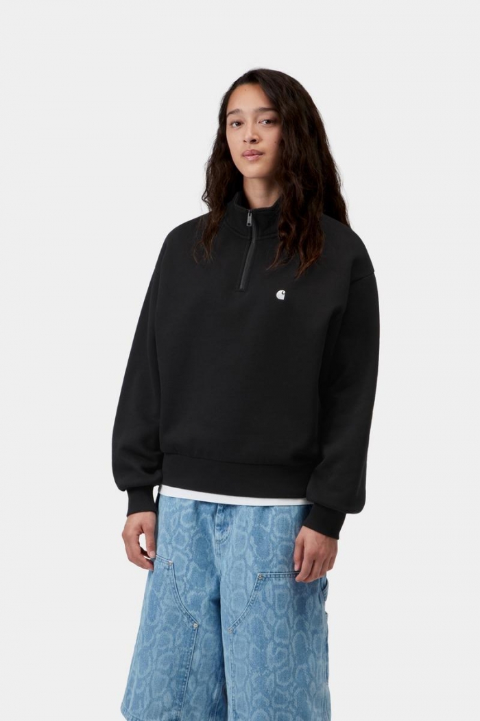 Carhartt Casey High Neck Sweatshirt - Black / Silver