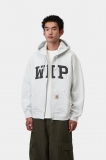 Carhartt Hooded WIP Sweat Jacket - Ash Heather, Stone washed