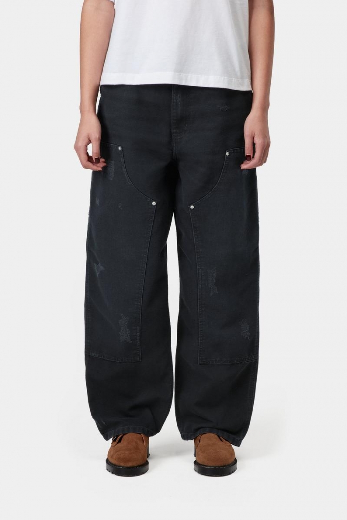 Carhartt Brandon Double Knee Pant - Black, Grind wash