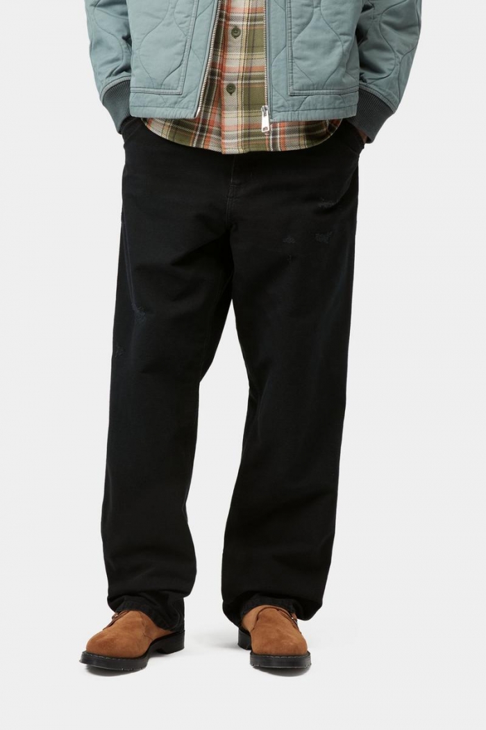 Carhartt Single Knee Pant - Black, Grind wash